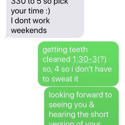 Midtown Thermolysis - Text confirming 4 on Weds, today.