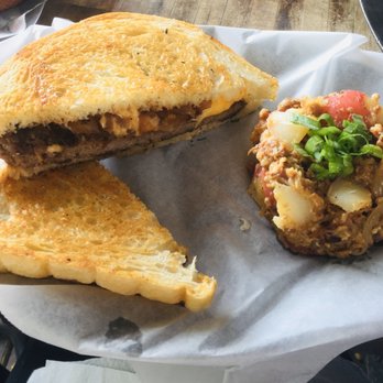 Brewhaus - The heidelberger patty melt with German potato salad - German Near Me - Chattanooga, Tennessee