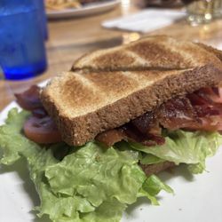 Hanging Five Family Restaurant - BLT on wheat . Great thick strips of bacon, fresh lettuce & tomato