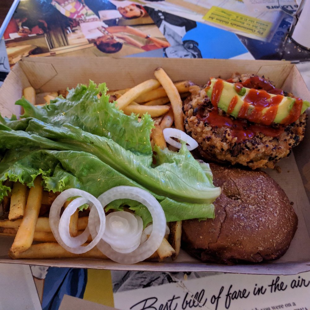 Twisted Root Burger - Vegabond veggie burger and fries. Crumbly but delicious! - Burgers Near Me - Irving, Texas Twisted Root Burger - Vegabond veggie burger and fries. Crumbly but delicious! - Burgers Near Me - Irving, Texas