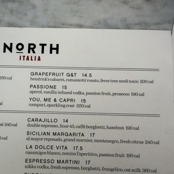 North Italia - Drink menu - Italian Near Me - San Diego, California North Italia - Drink menu - Italian Near Me - San Diego, California