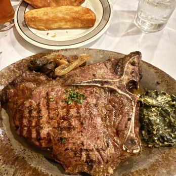 Charlie's Steak House - 26 oz t-bone w/ steak fries and creamed spinach - Steakhouses Near Me - New Orleans, Louisiana Charlie's Steak House - 26 oz t-bone w/ steak fries and creamed spinach - Steakhouses Near Me - New Orleans, Louisiana