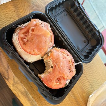 Baltik's Bagel - Lox and cream cheese on an everything bagel - Bagels Near Me - Richmond, Virginia Baltik's Bagel - Lox and cream cheese on an everything bagel - Bagels Near Me - Richmond, Virginia