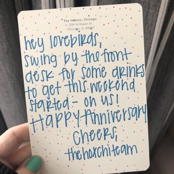 The Hoxton - Such a sweet gesture from the staff!! - Hotels Near Me - Chicago, Illinois The Hoxton - Such a sweet gesture from the staff!! - Hotels Near Me - Chicago, Illinois