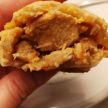 Anita Empanadas - Chunks of chicken (cross section towards the end) - Argentine Near Me - Brossard, Quebec Anita Empanadas - Chunks of chicken (cross section towards the end) - Argentine Near Me - Brossard, Quebec