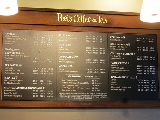 Menu photo 2 Peet's Coffee San Mateo, CA