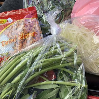 Asia Market - Thai basil in the back, papaya and dried shrimp. Mmmm, ready to make some Thai papaya salad. - International Grocery Near Me - Sparks, Nevada Asia Market - Thai basil in the back, papaya and dried shrimp. Mmmm, ready to make some Thai papaya salad. - International Grocery Near Me - Sparks, Nevada