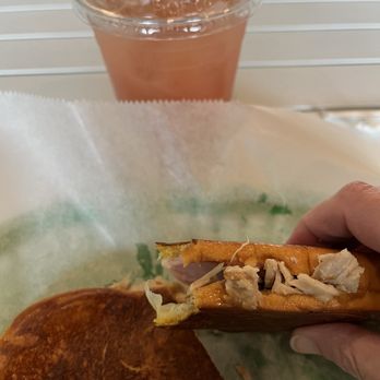 Cubanos ATL - Media Noche sandwich with guava juice beverage. - Cuban Near Me - Roswell, Georgia