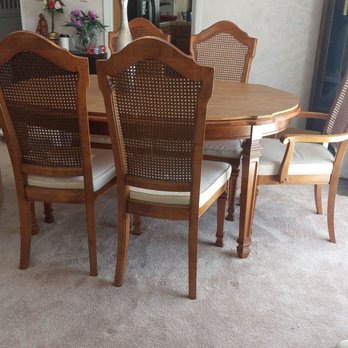 Mid Century Mobler - Dining room set: 6 chairs w/leaf.  China hutch.  Circa 1970! - Furniture Stores Near Me - Berkeley, California
