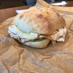 Mitchell's Gourmet Deli & Market - #5 Hippie Chick:Shaved Fried Chicken, Avocado, Spinach, Swiss, Honey Dijon on Ciabatta Bun