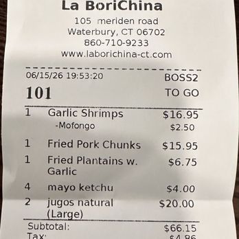 La Bori China - $71 for TWO PEOPLE - Chinese Near Me - Waterbury, Connecticut