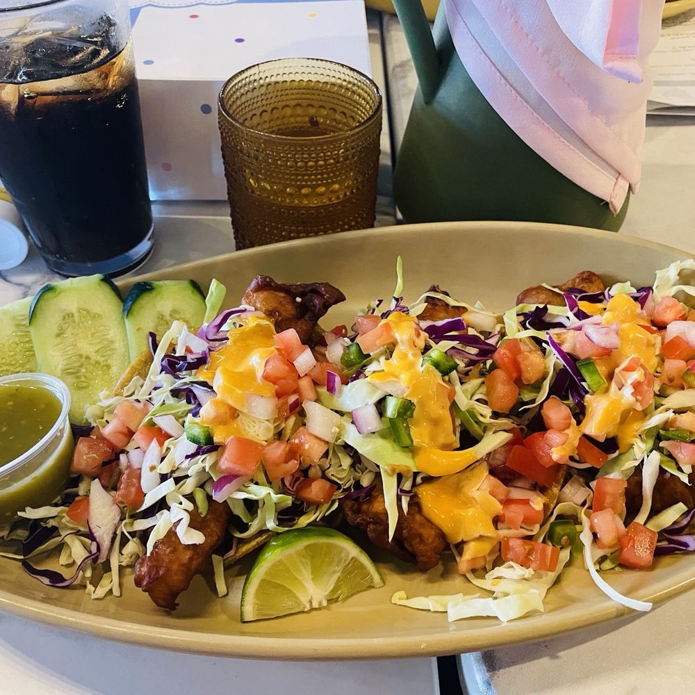 Haven Haus Cafe - The lovely fish taco plate. Absolutely yummy!! And portions are HUGE! - Breakfast & Brunch Near Me - Temecula, California Haven Haus Cafe - The lovely fish taco plate. Absolutely yummy!! And portions are HUGE! - Breakfast & Brunch Near Me - Temecula, California