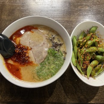 Sakura Ramen - Spicy Tonkotsu Ramen Spicy garlic edamame - Noodles Near Me - Las Vegas, Nevada Sakura Ramen - Spicy Tonkotsu Ramen Spicy garlic edamame - Noodles Near Me - Las Vegas, Nevada