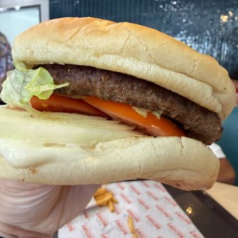 Nation's Giant Hamburgers - Regular hamburger with everything in it. - Burgers Near Me - Pleasanton, California Nation's Giant Hamburgers - Regular hamburger with everything in it. - Burgers Near Me - Pleasanton, California
