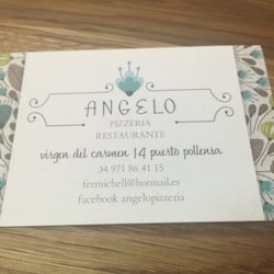 Angelo - Visit card with contact details.
