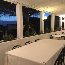 Ristorante ZI Arcangelo - Terrasse mit Meerblick Terrace with sea view