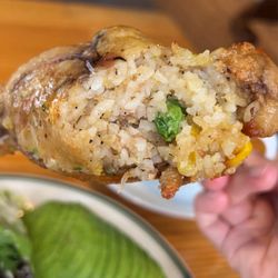 Michi Craft Kitchen - The stuffed fried rice inside the original flavor wing