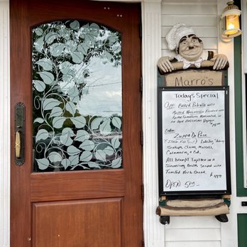 Marro's Italian Restaurant - Entrance with specials written up :) - Italian Near Me - Saugatuck, Michigan