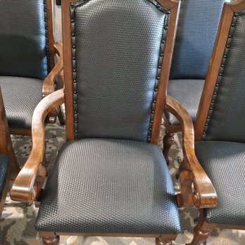 Design it by Ninos - This is the Front of my Beautiful Chairs  after the Reupholstery I'm So Happy with the Finish Product Daniel Did a Wonderful Job. - Furniture Reupholstery Near Me - Los Angeles, California