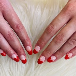 heart nails by Sandy heart nails by Sandy