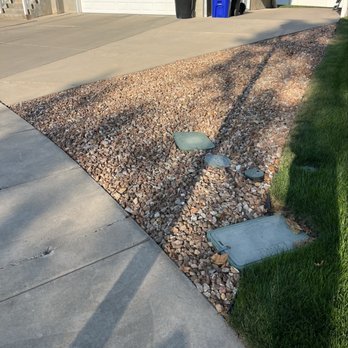 Hustle Construction - Replaced old dead grass with rocks - Plumbing Near Me - Hooper, Utah Hustle Construction - Replaced old dead grass with rocks - Plumbing Near Me - Hooper, Utah
