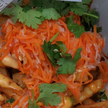 JoJu - Joju Fries -- a bit spicy (spicy mayo/green sauce) if you can't handle spicy.  The daikon and carrots with cilantro. - Sandwiches Near Me - New York, New York