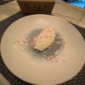 Kali Steak - Eggnog gelato with crushed candy canes. - Steakhouses Near Me - Los Angeles, California Kali Steak - Eggnog gelato with crushed candy canes. - Steakhouses Near Me - Los Angeles, California