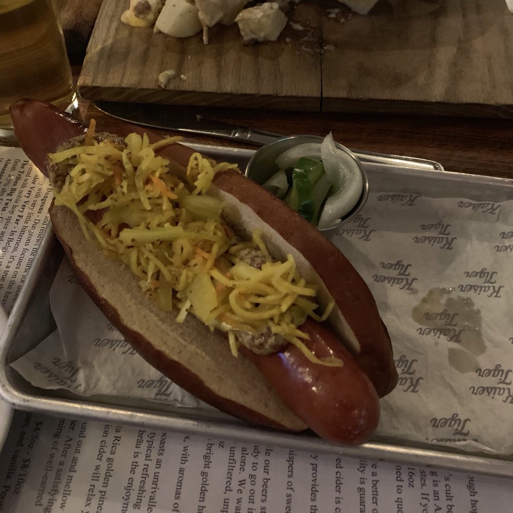 Kaiser Tiger - Cheesy Sausage though it wasn't all that cheesy. - New American Near Me - Chicago, Illinois Kaiser Tiger - Cheesy Sausage though it wasn't all that cheesy. - New American Near Me - Chicago, Illinois