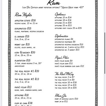 The Captain's Cabin - Menu 11/2022 - Cocktail Bars Near Me - Phoenix, Arizona The Captain's Cabin - Menu 11/2022 - Cocktail Bars Near Me - Phoenix, Arizona