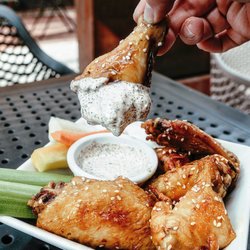 La Reunion - NEW wings on the menu ya'll!  Teriyaki, Dry-Seasoned, Harissa (Spicy) - all house made spices so you know it's tasty
