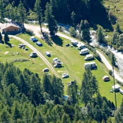 Camping Petit Praz - Blick auf dem Campingplatz von der Cabane de la Tsa