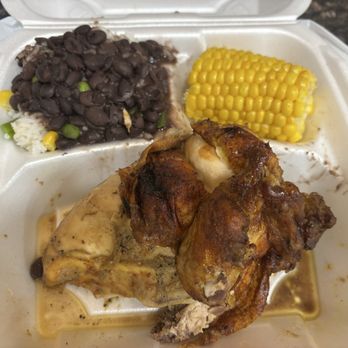 Little Peruvian Chicken - Rotisserie chicken Black beans over white rice Corn - Peruvian Near Me - Alexandria, Virginia Little Peruvian Chicken - Rotisserie chicken Black beans over white rice Corn - Peruvian Near Me - Alexandria, Virginia