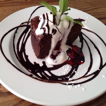 The Wildflower Cafe - Flour less chocolate cake with strawberries rendered in balsamic vinegar - Cafes Near Me - Mason, Ohio