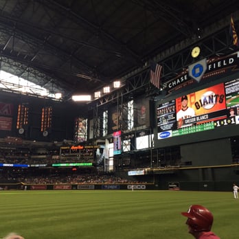 Chase Field - Neat view of the field with the roof closed. Dat AC in Summer though... - Stadiums & Arenas Near Me - Phoenix, Arizona Chase Field - Neat view of the field with the roof closed. Dat AC in Summer though... - Stadiums & Arenas Near Me - Phoenix, Arizona