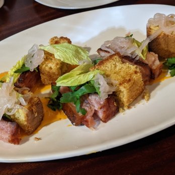 Littlebird - Corn bread with pork belly. Good enough, but small portions. - New American Near Me - Grand Rapids, Michigan Littlebird - Corn bread with pork belly. Good enough, but small portions. - New American Near Me - Grand Rapids, Michigan