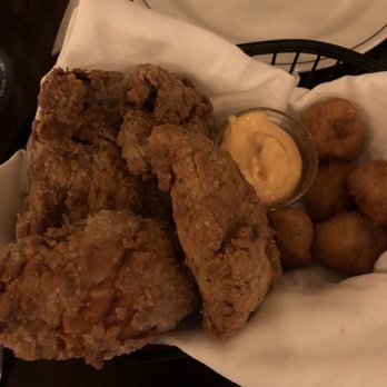 Gage & Tollner - Fried chicken with hush puppies - American Near Me - Brooklyn, New York Gage & Tollner - Fried chicken with hush puppies - American Near Me - Brooklyn, New York