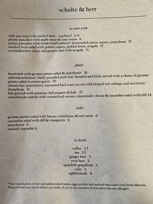 Menu photo 1 Schulte & Herr Portland, ME Menu photo 1 Schulte & Herr Portland, ME