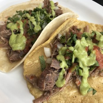 Los Dos - Lamb Taco daily special. Top one on flour tortilla. Bottom right on corn tortilla. All hand made. Lamb specially tender. - Mexican Near Me - Downers Grove, Illinois