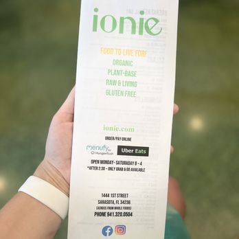 ionie Organic Cafe - Menu - Juice Bars & Smoothies Near Me - Sarasota, Florida ionie Organic Cafe - Menu - Juice Bars & Smoothies Near Me - Sarasota, Florida