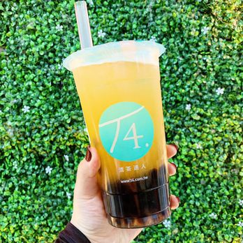 T4 Natomas - Royal Peach Tea w/ Boba (Large) - Coffee & Tea Near Me - Sacramento, California