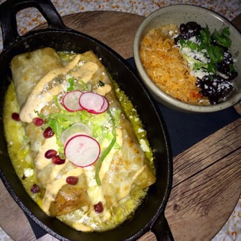 Coasterra - Lobster and Shrimp Enchiladas with breaks and rice - Mexican Near Me - San Diego, California Coasterra - Lobster and Shrimp Enchiladas with breaks and rice - Mexican Near Me - San Diego, California
