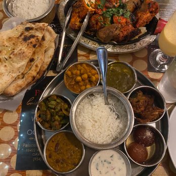 Palace Indian Restaurant - Naan, Vegetable Thali, Meat Thali, Mango Lassi - Indian Near Me - Davie, Florida