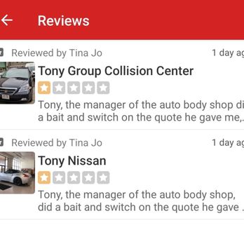 Tony Group Collision Center - Why Tina Jo was upset. - Body Shops Near Me - Waipahu, Hawaii Tony Group Collision Center - Why Tina Jo was upset. - Body Shops Near Me - Waipahu, Hawaii