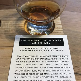 Balcones Distilling - Single Malt Rum Cask - Distilleries Near Me - Waco, Texas