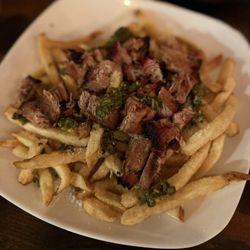 The Rookery Alehouse and Grill - Loaded chimichurri fries with a brisket