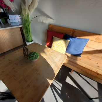 Trio Coffee House - Bench and tables! - Coffee & Tea Near Me - Palmdale, California Trio Coffee House - Bench and tables! - Coffee & Tea Near Me - Palmdale, California