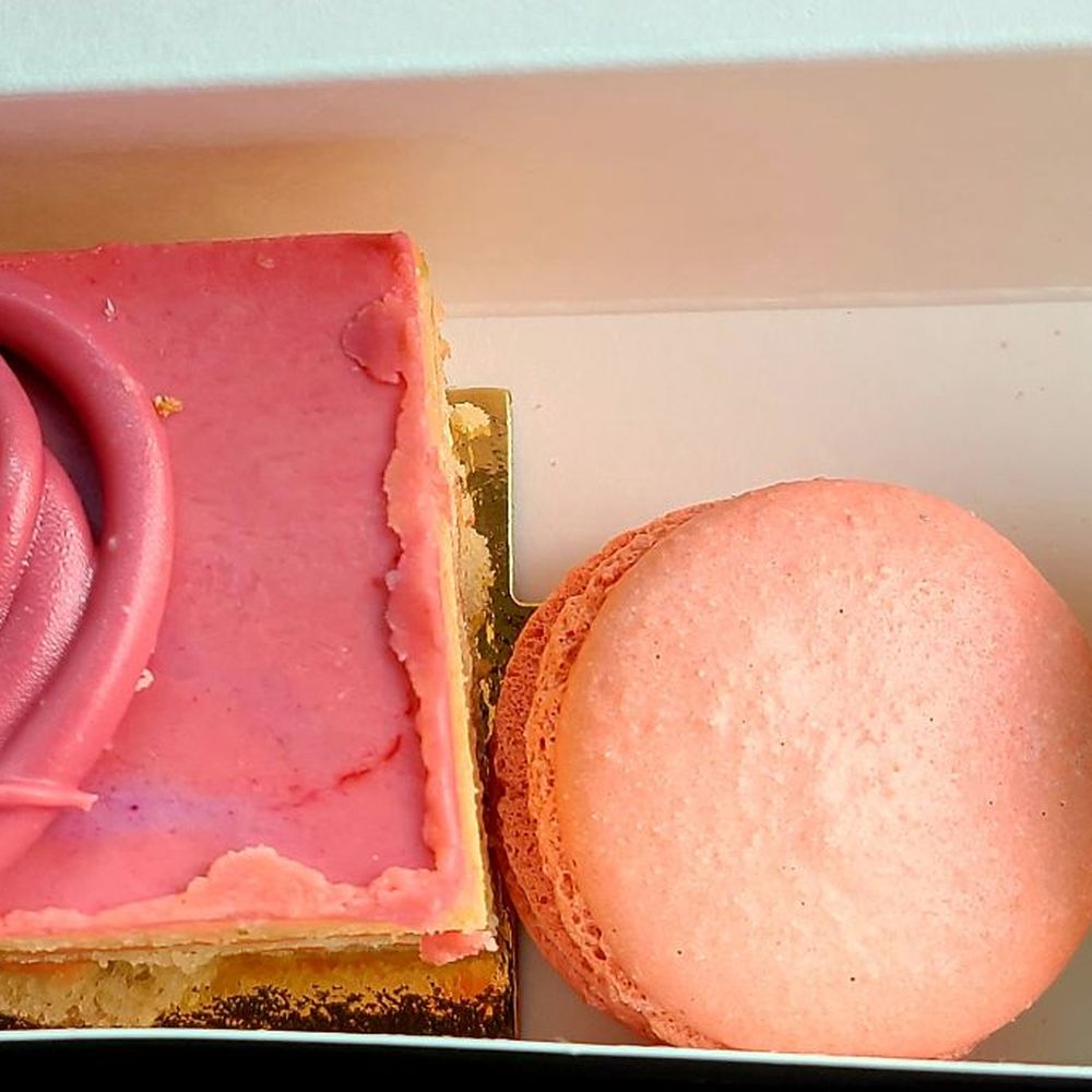 17 Berkshire - Persian Love Cake, rose  macaron & birthday cake macaron. - Coffee & Tea Near Me - Memphis, Tennessee