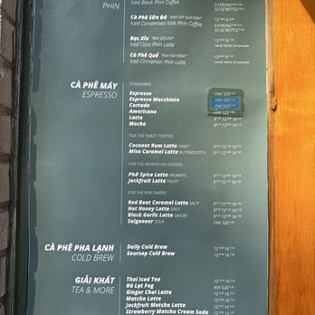 Voi Cà Phê - Menu - Coffee & Tea Near Me - Seattle, Washington Voi Cà Phê - Menu - Coffee & Tea Near Me - Seattle, Washington