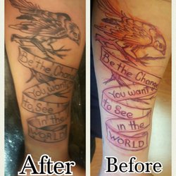 The bird was hand drawn and i love both tatts