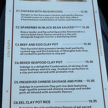 Super Pot - Clay pot menu - Noodles Near Me - Charlotte, North Carolina